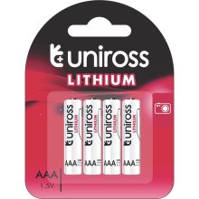Uniross Ultra lítium AAA/FR03 1,5V elem 4db/csomag