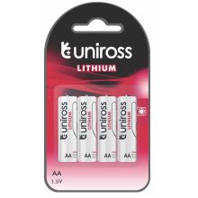 Uniross AA/ceruza 1,5V lítium elem 4db/csomag