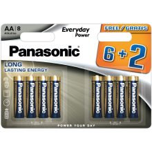 Panasonic LR6EPS/8BW 6+2F 1,5V AA/ceruza tartós alkáli elem 8 db/csomag