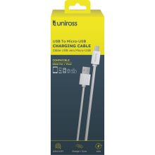 Uniross USB - Micro-USB kábel, 2m, Charge + Sync