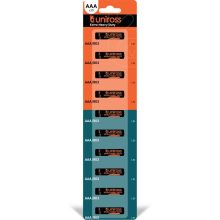 Uniross R03/AAA/mikro 1,5V szén-cink elem 10db/fólia
