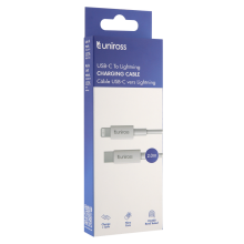 Uniross USB kábel, töltő, (lightning - USB-C) 2m