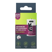 RCR123 Li-ion USB-C 3.7V 34,5mm 500mAh