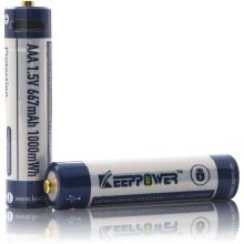 AAA 1,5V 667mAh védett Li-ion akkumulátor USB