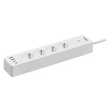 Smart+ WIFI MULTIPOWER Hálózati elosztó 4 aljzat +2xUSB-A +2xUSB-C, 1.5m IP20, 16A, fehér