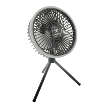 Ventilátor és lámpa | asztali vagy függő 3x sebesség USB-C tölthető 17.5x33cm IP20, antracit